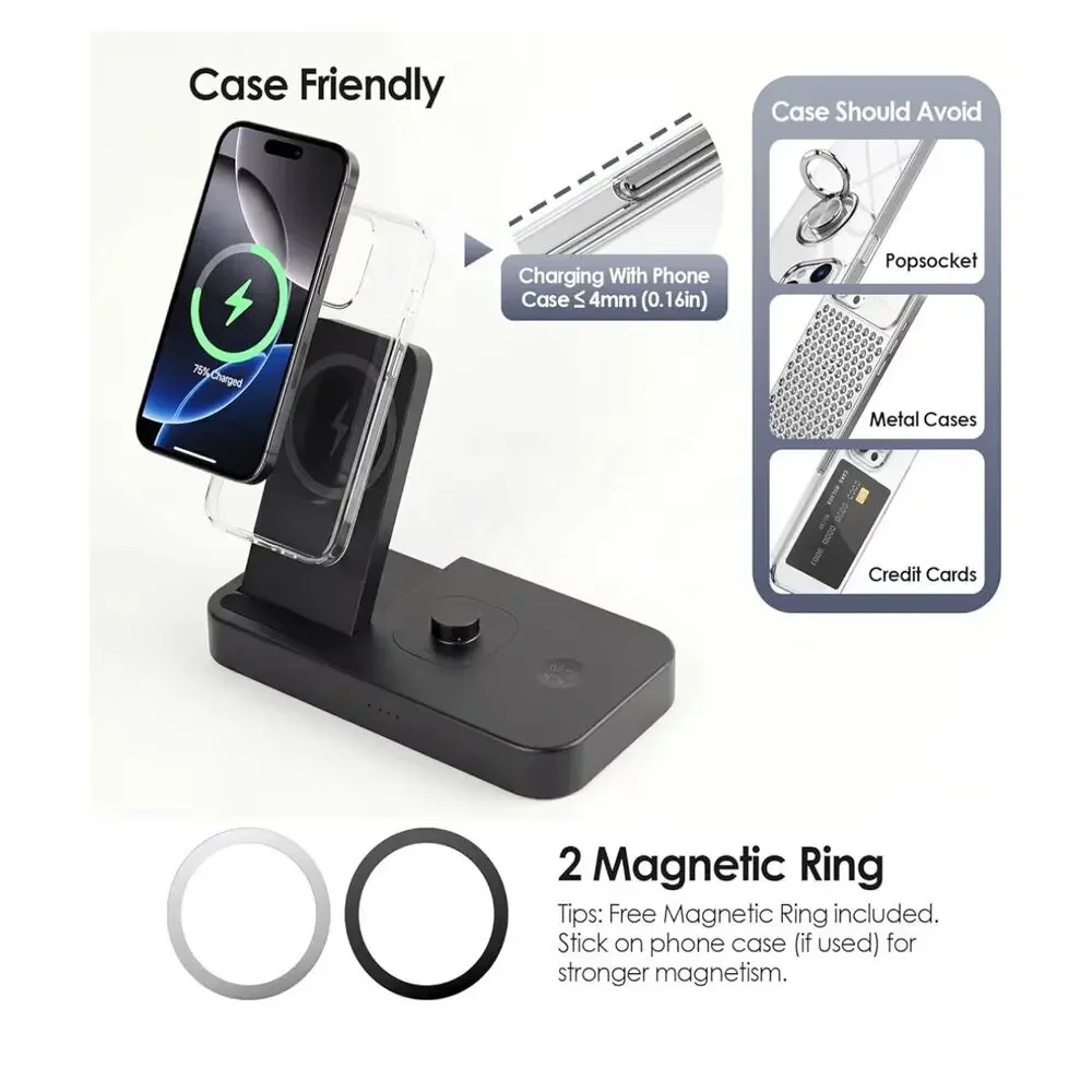 BOVIPO 4 in 1 Charging Station for Oura Ring Gen 4 Charger, Fast Charger